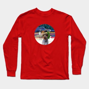 "Christmas Magic" with a Wire Haired Pointer Long Sleeve T-Shirt